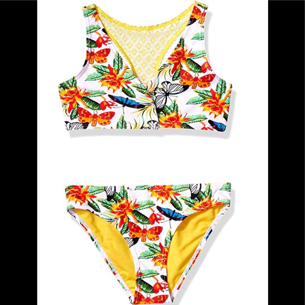 NWOT Vigoss 7/8 swimsuit crochet, butterfly floral